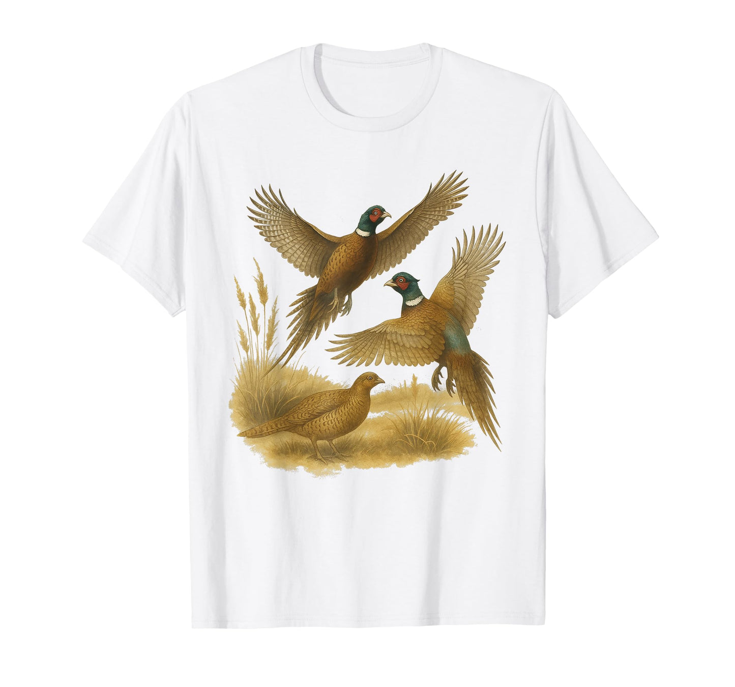 Retro Pheasant 90s Nature Vintage Wildlife Bird T-Shirt