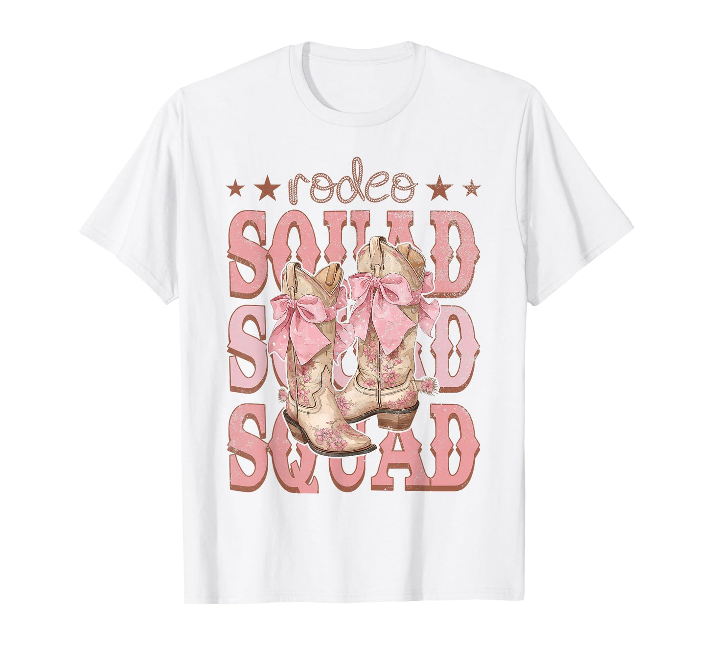 Rodeo Squad Pink Boots Coquette Cow-Girl Birthday Party T-Shirt