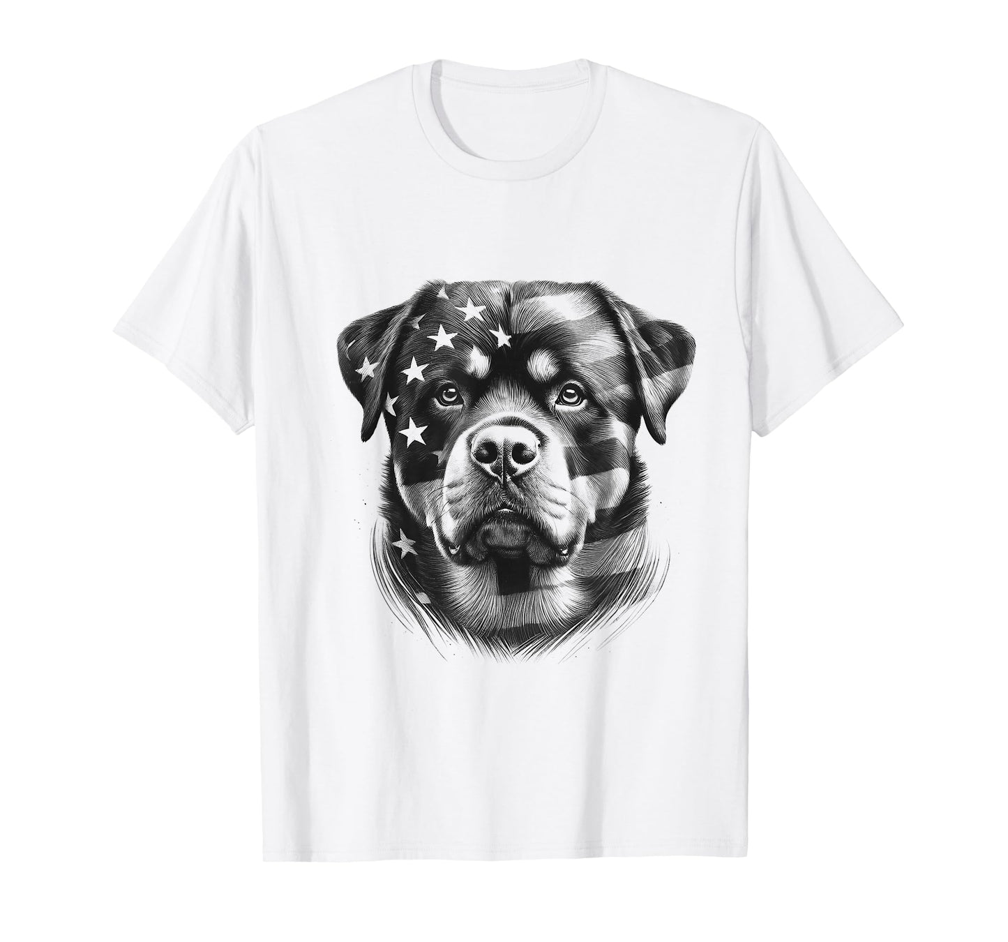Rottweiler Rottie Dog American Flag 4th Of July Design Idea T-Shirt