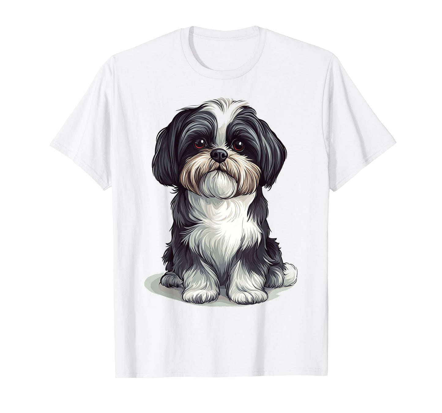 Shih Tzu Dog Motif Pet Artwork Shih Tzu Men Women Kids T-Shirt