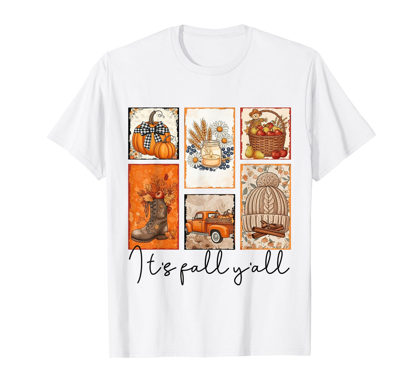 It's Fall Y'all Autumn Pumpkin Season Halloween Thanksgiving T-Shirt