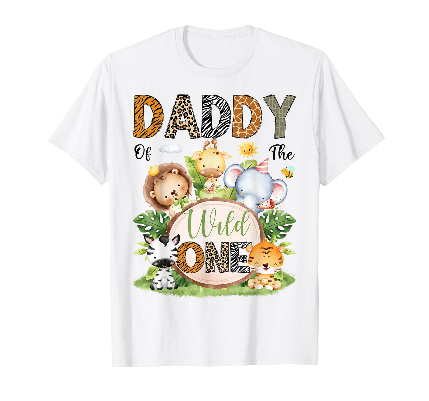 Daddy Of The Wild One Safari Jungle 1St Birthday Kids T-Shirt