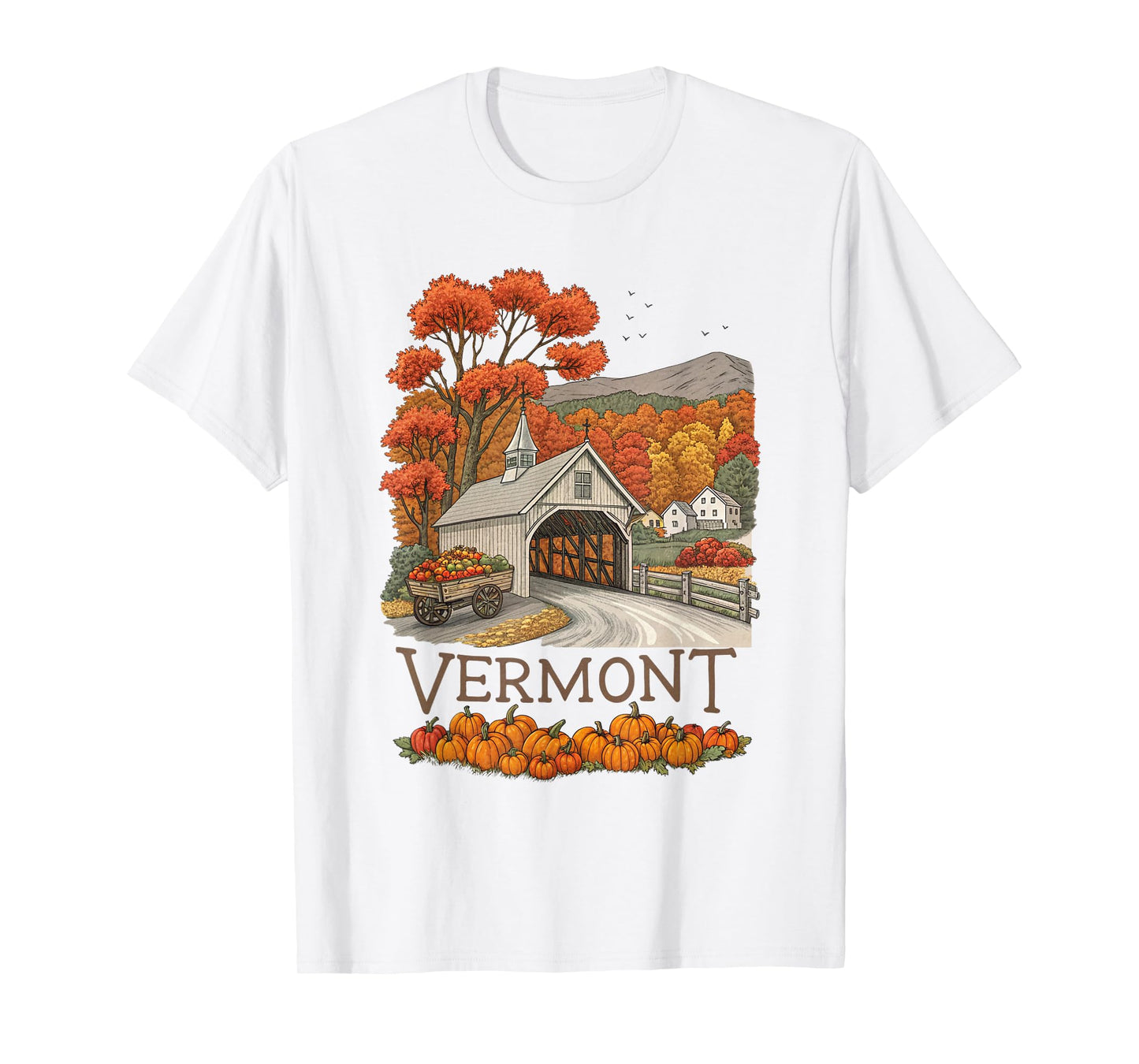 Vermont Fall Scenery Autumn Harvest Souvenir T-Shirt