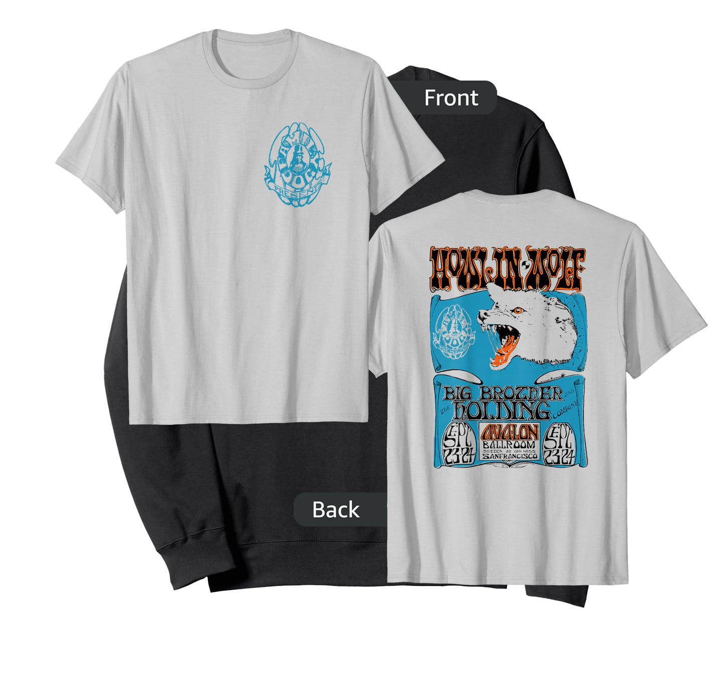 The Family Dog Howlin Wolf Blue Logo T-Shirt