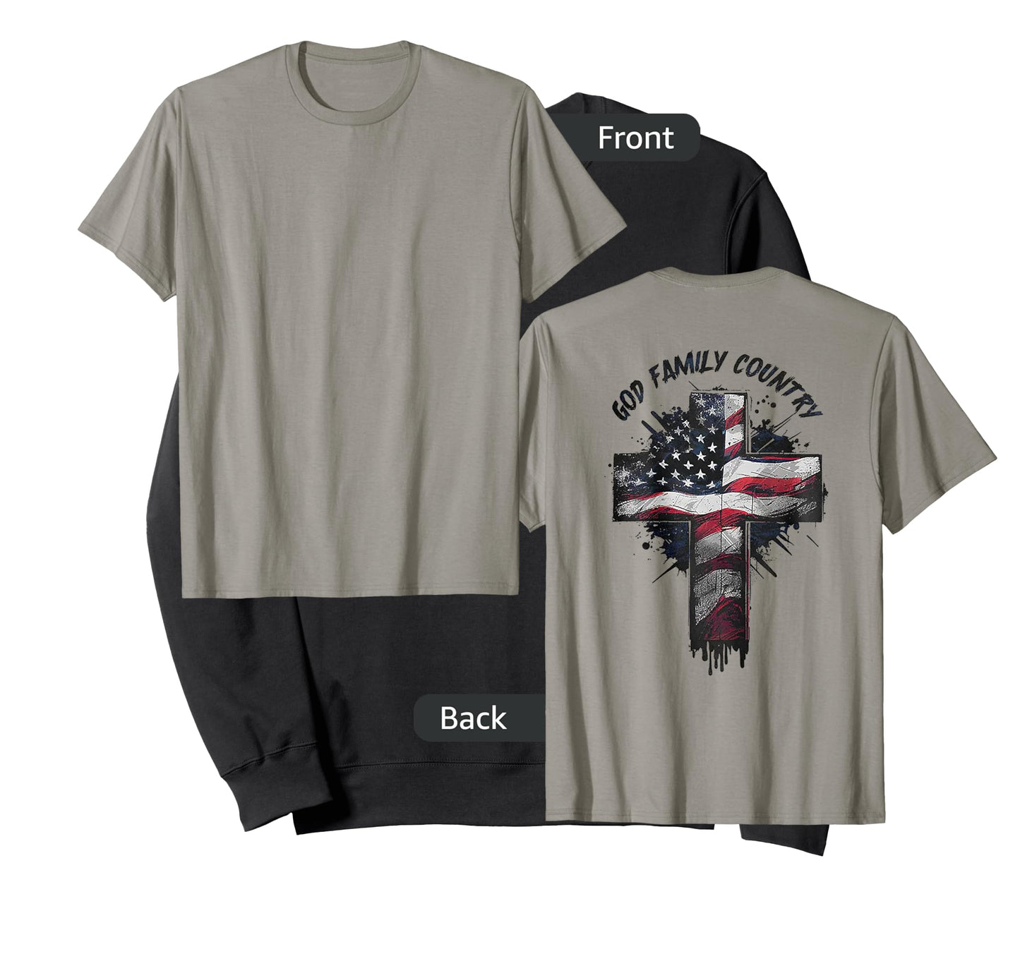 God Family Country (on back) T-Shirt