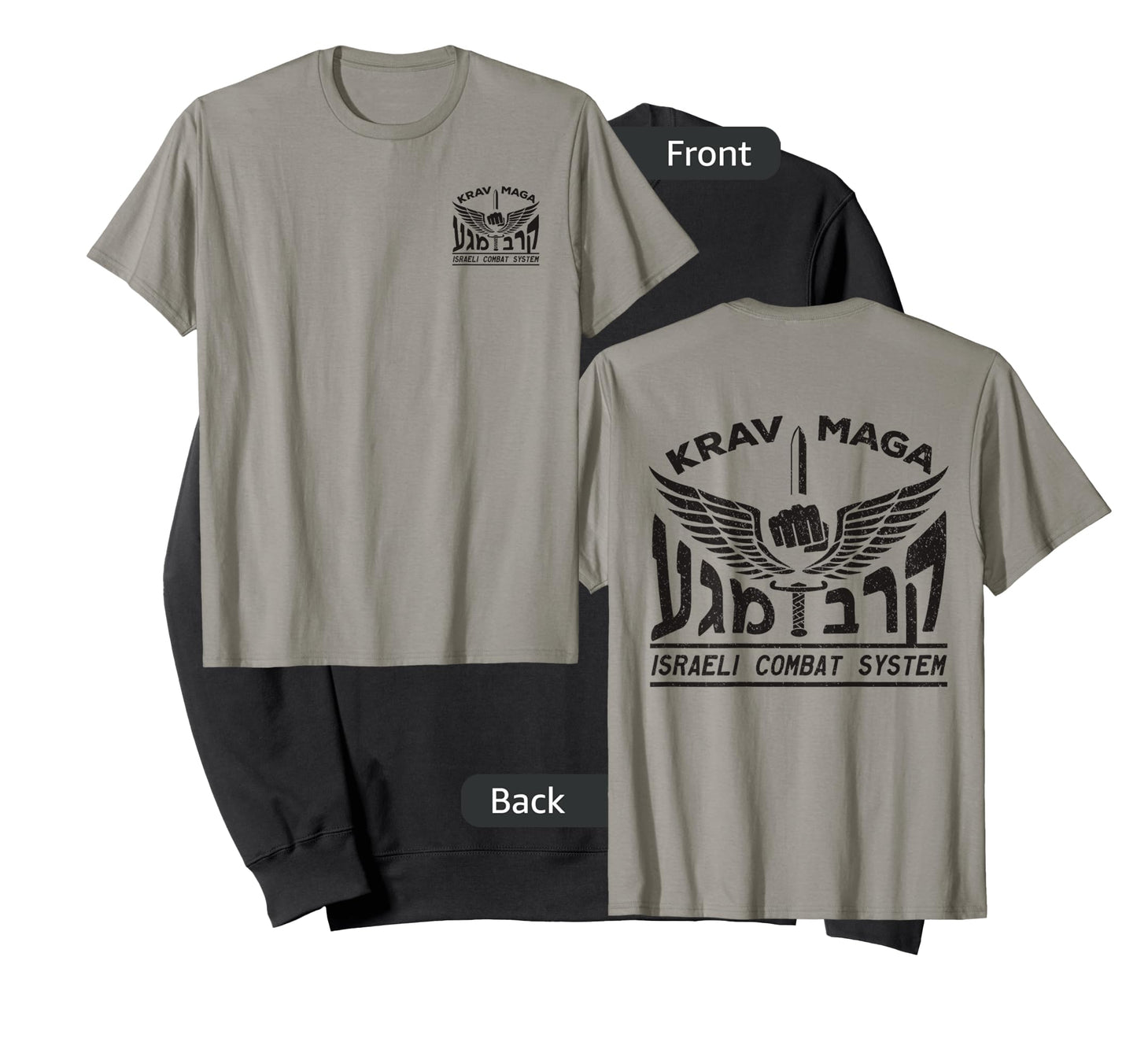 Krav MAGA Shirt Israeli Combat System IDF Front Back T-Shirt