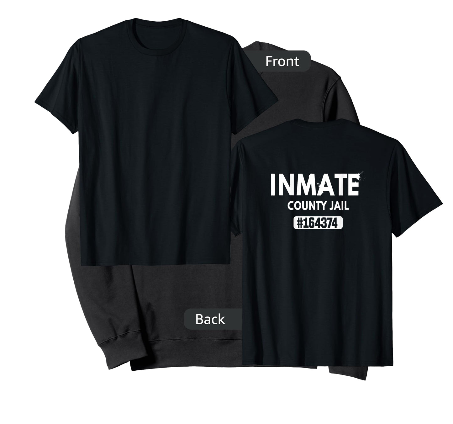 Inmate County Jail Prisoner Halloween Party Costume Uniform T-Shirt