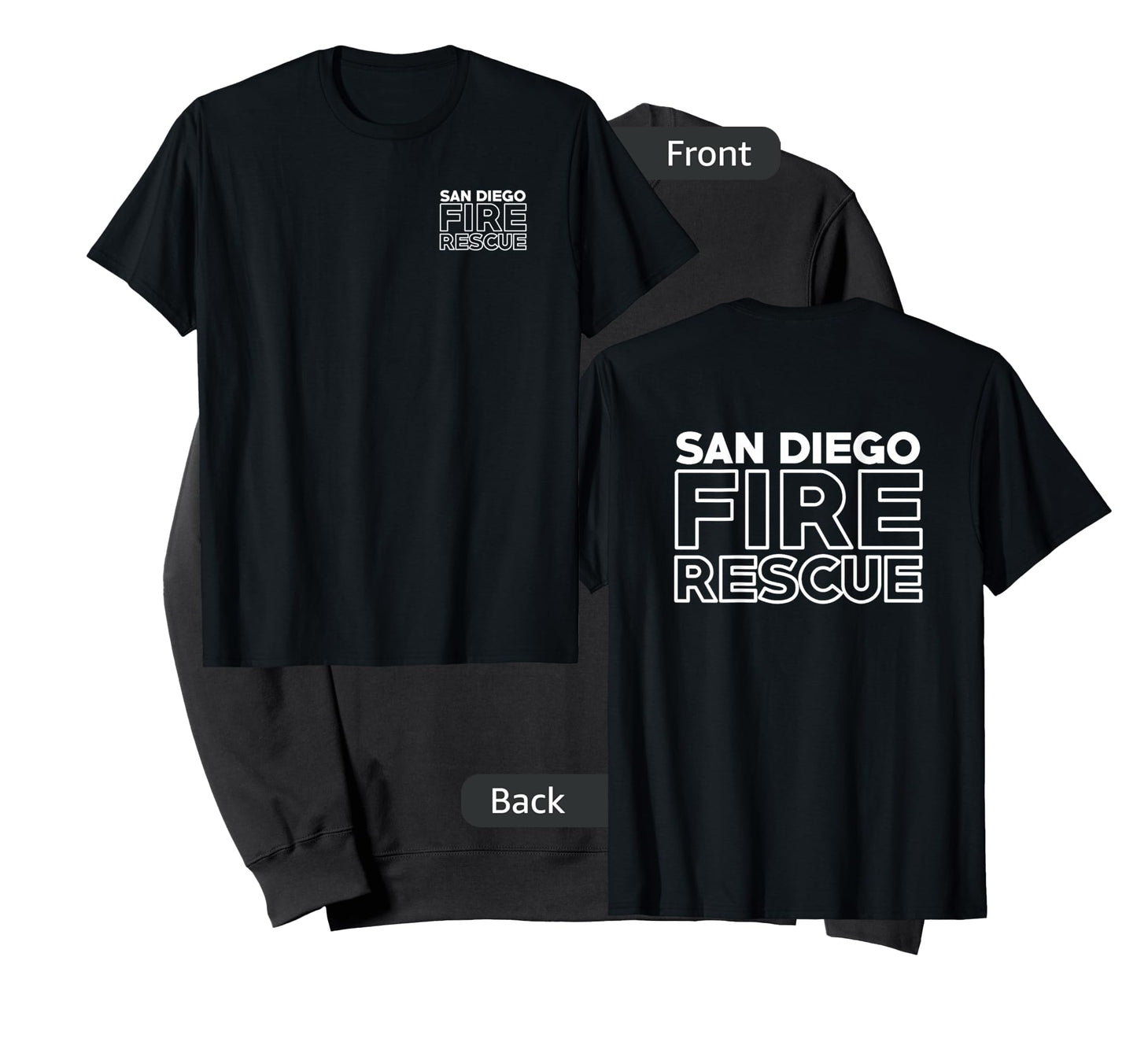 City of San Diego Fire Rescue California Fireman Duty T-Shirt
