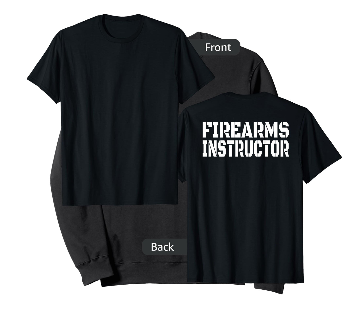 Firearms Instructor Retro Military Stencil Look T-Shirt