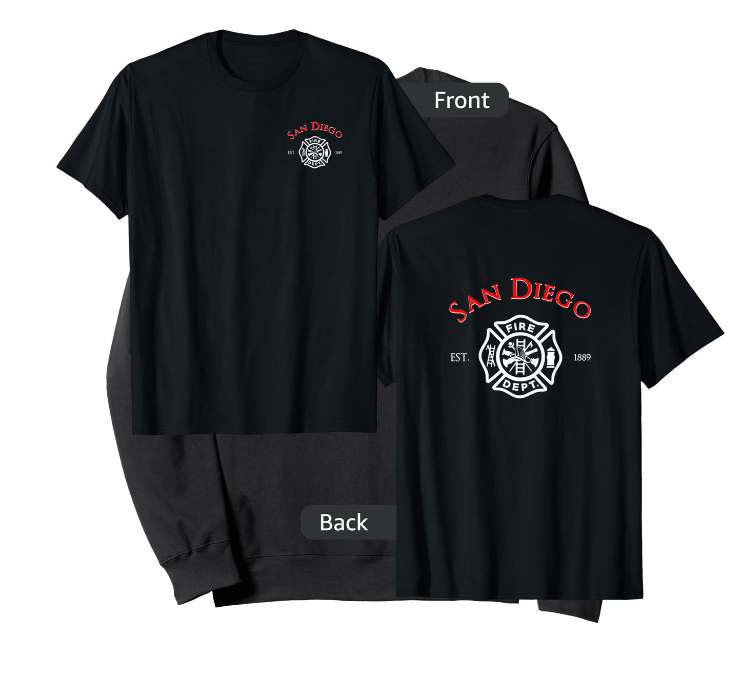 City of San Diego Fire Rescue California Fireman T-Shirt T-Shirt