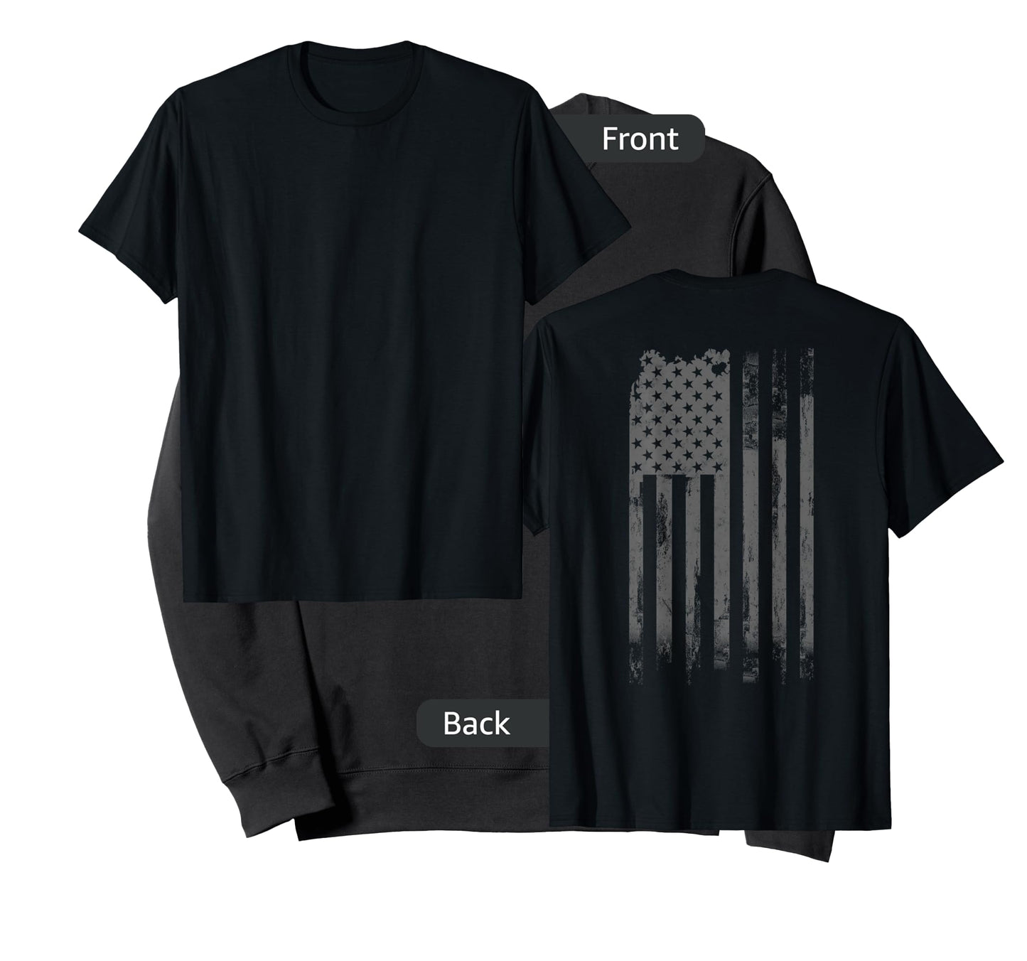 Vintage Patriotic Distressed America USA Flag T-Shirt