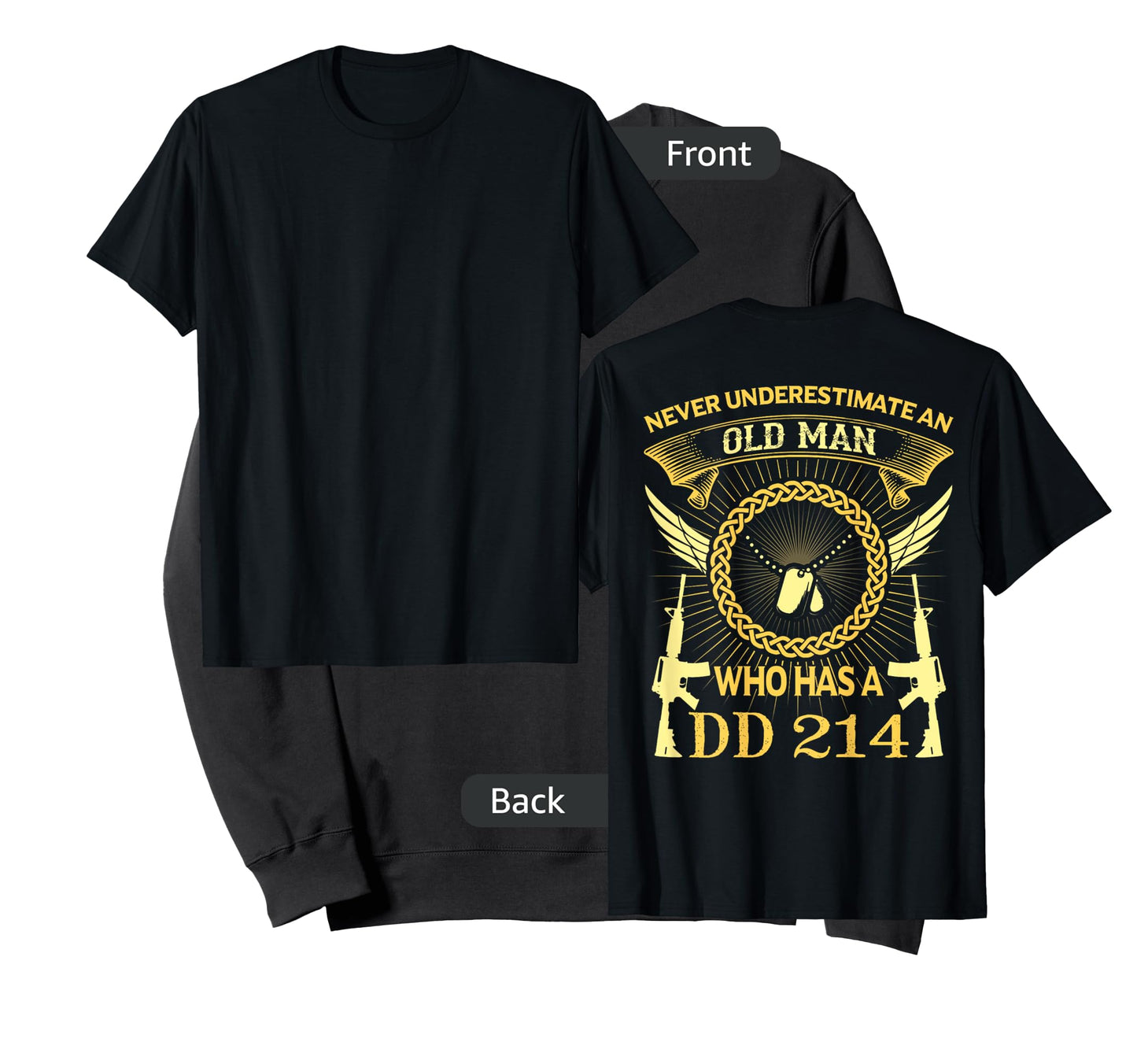 Mens Dad Grandpa Funny Veteran T-Shirt Gift