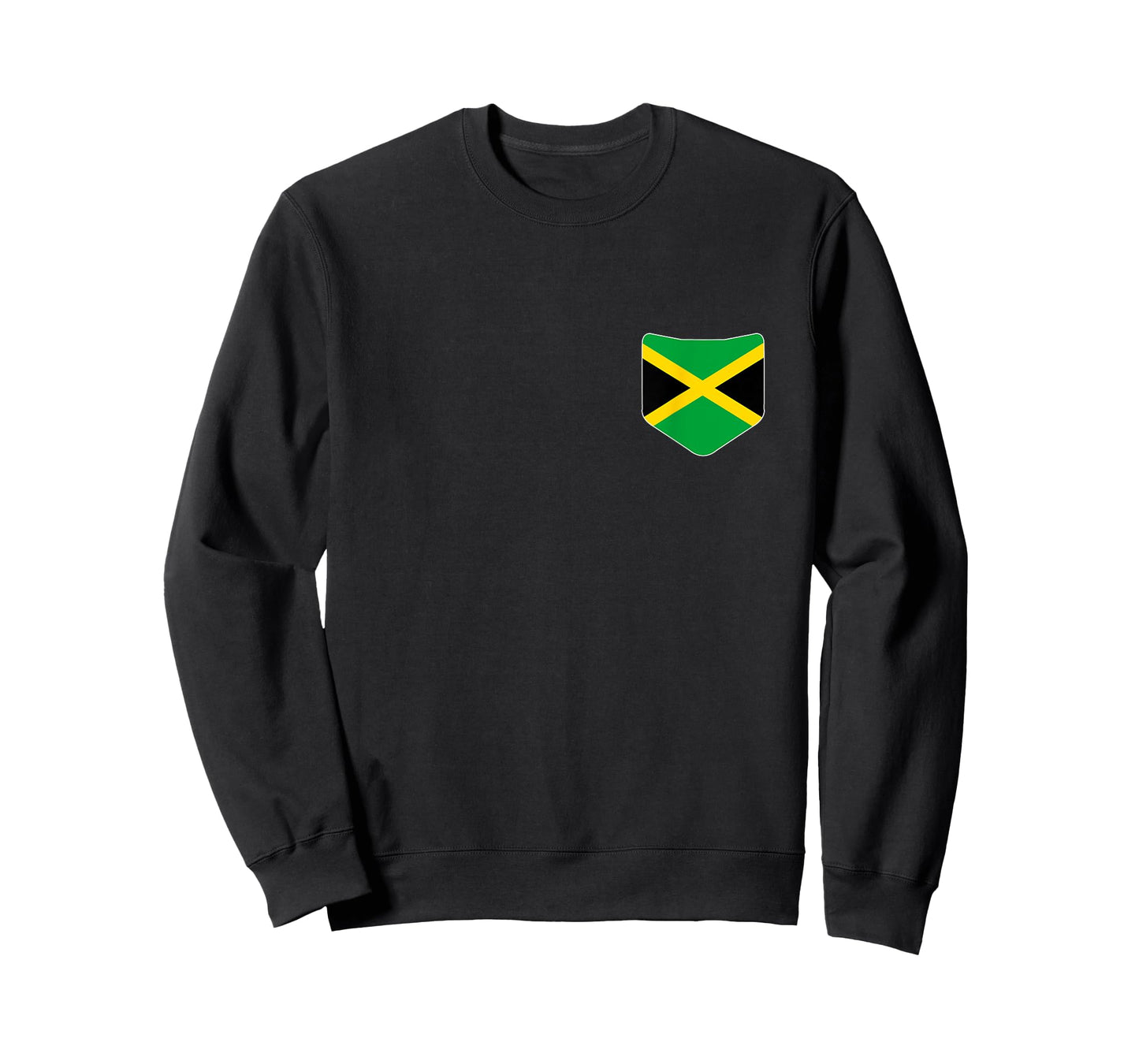 Jamaica Flag with Printed Jamaican Flag Pocket T-Shirt