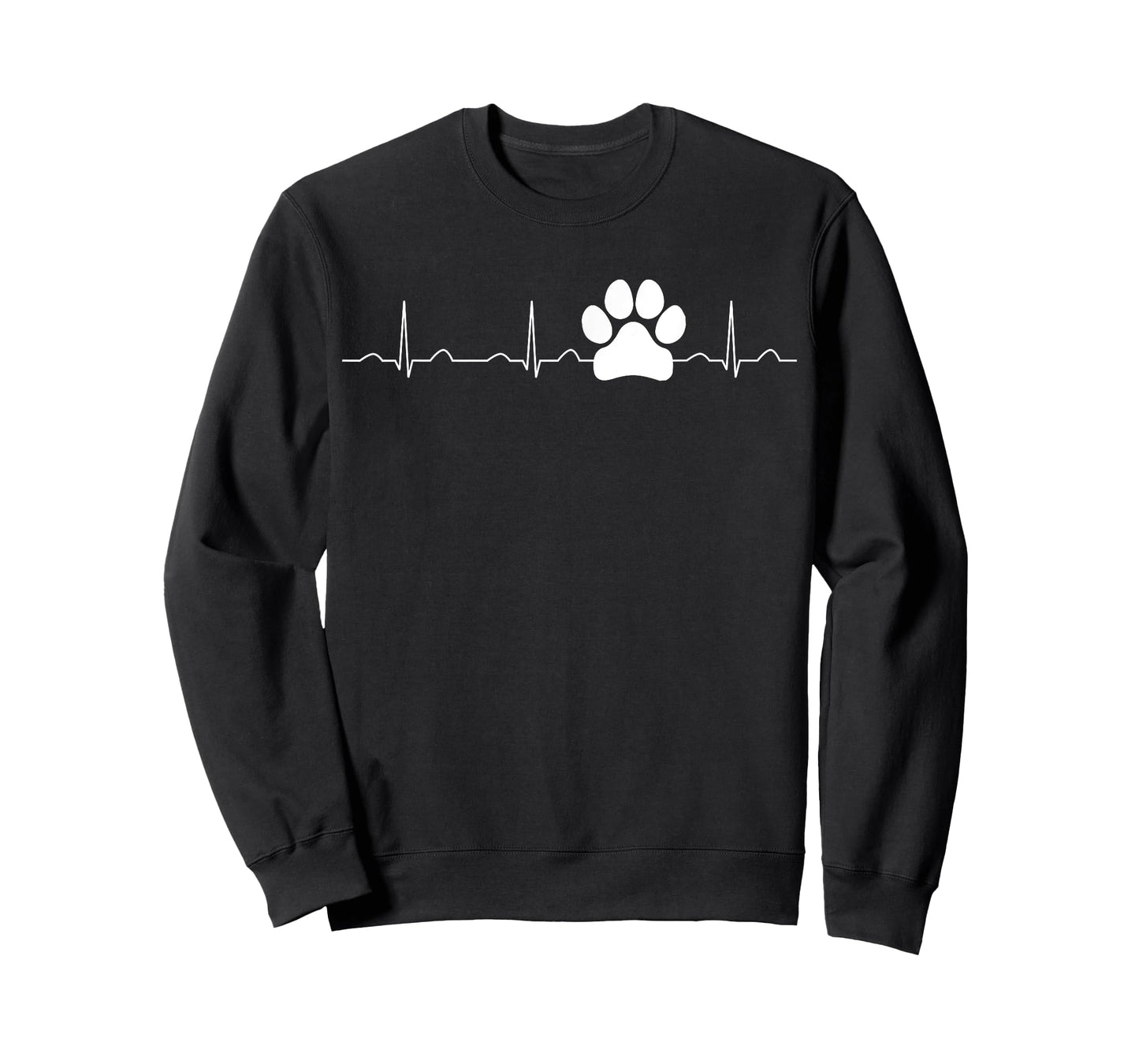 Funny Dog Paw Print Heartbeat Clothing, Animal Lovers Men Women Girls Kids T-Shirt