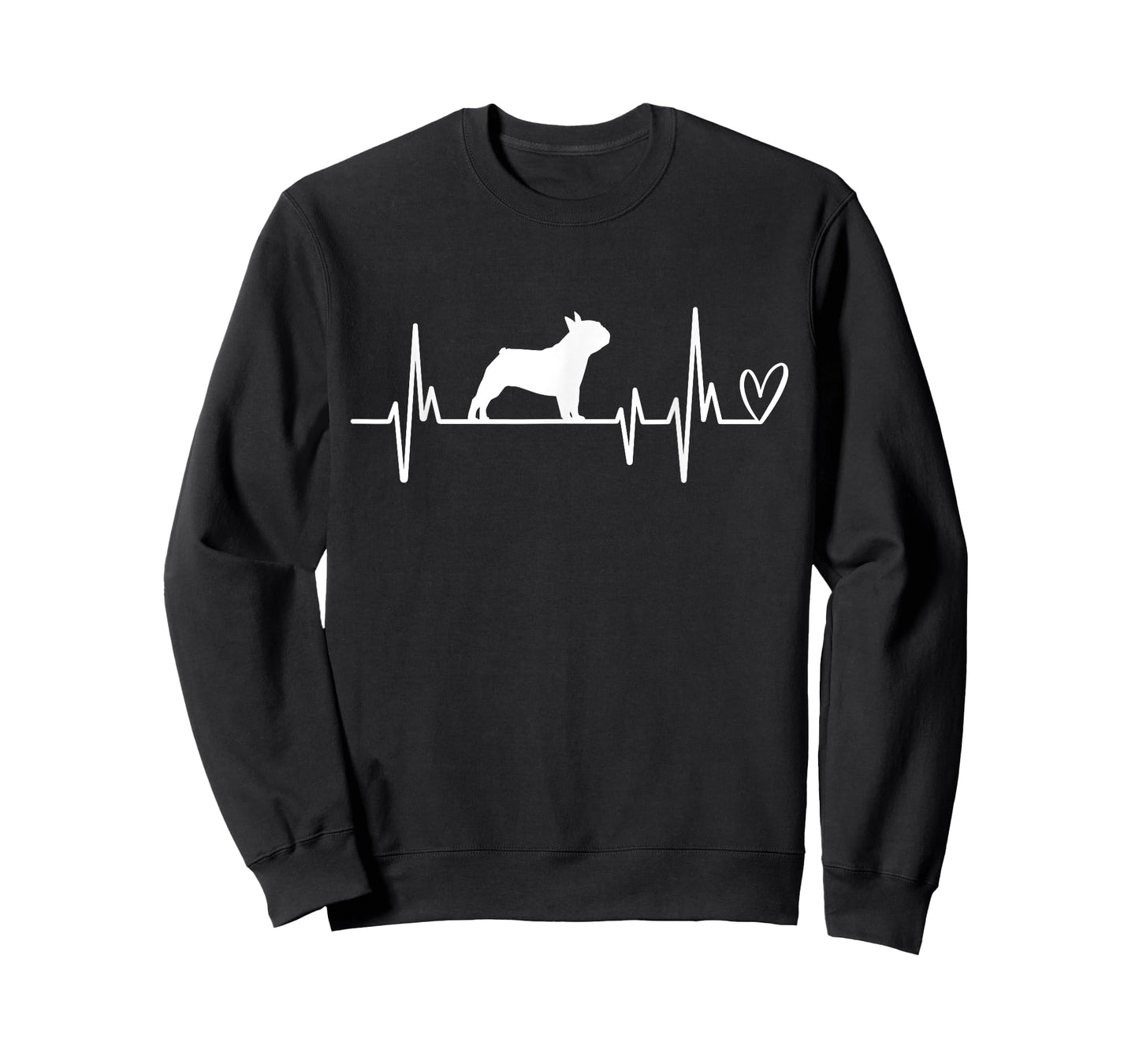 Funny Heartbeat Design Dog Owner French Bulldog Men Women Girls Kids T-Shirt