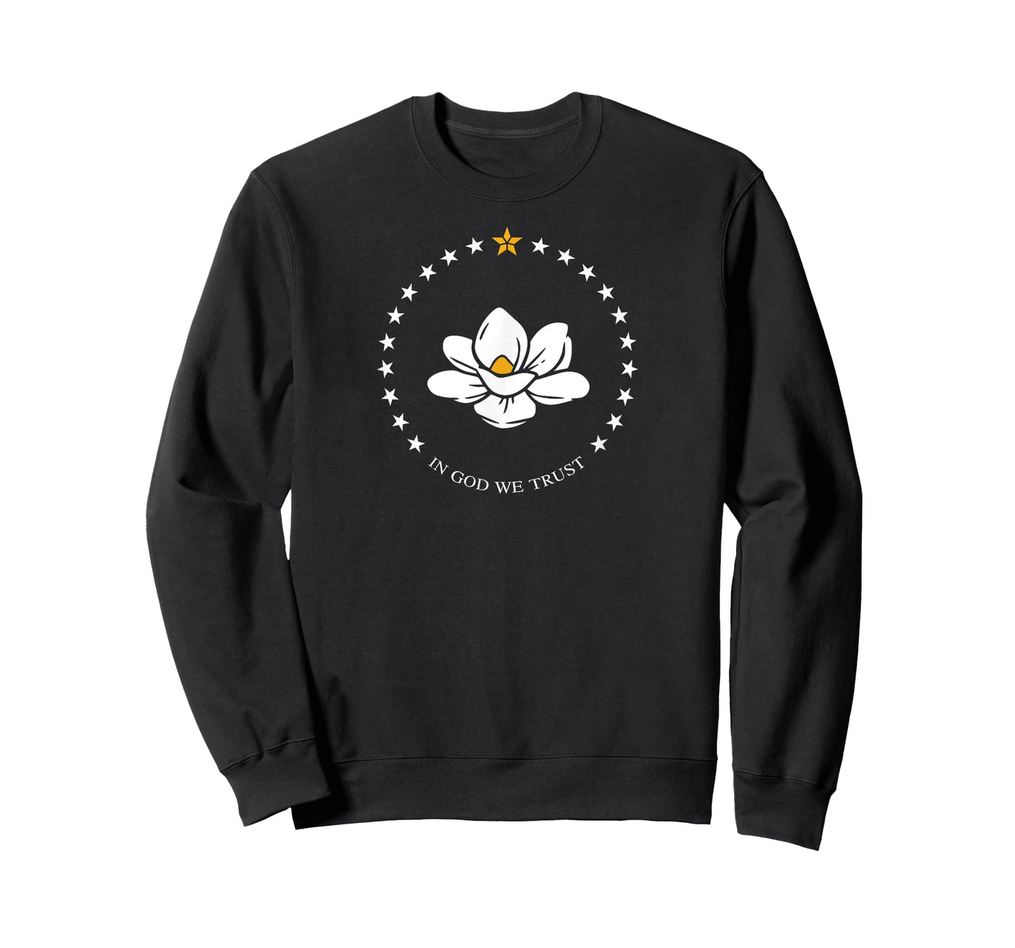 State of Mississippi Flag Magnolia Flower T-Shirt