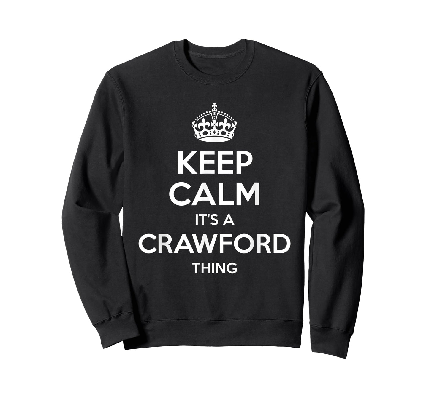 CRAWFORD Surname Funny Family Tree Birthday Reunion Gift T-Shirt
