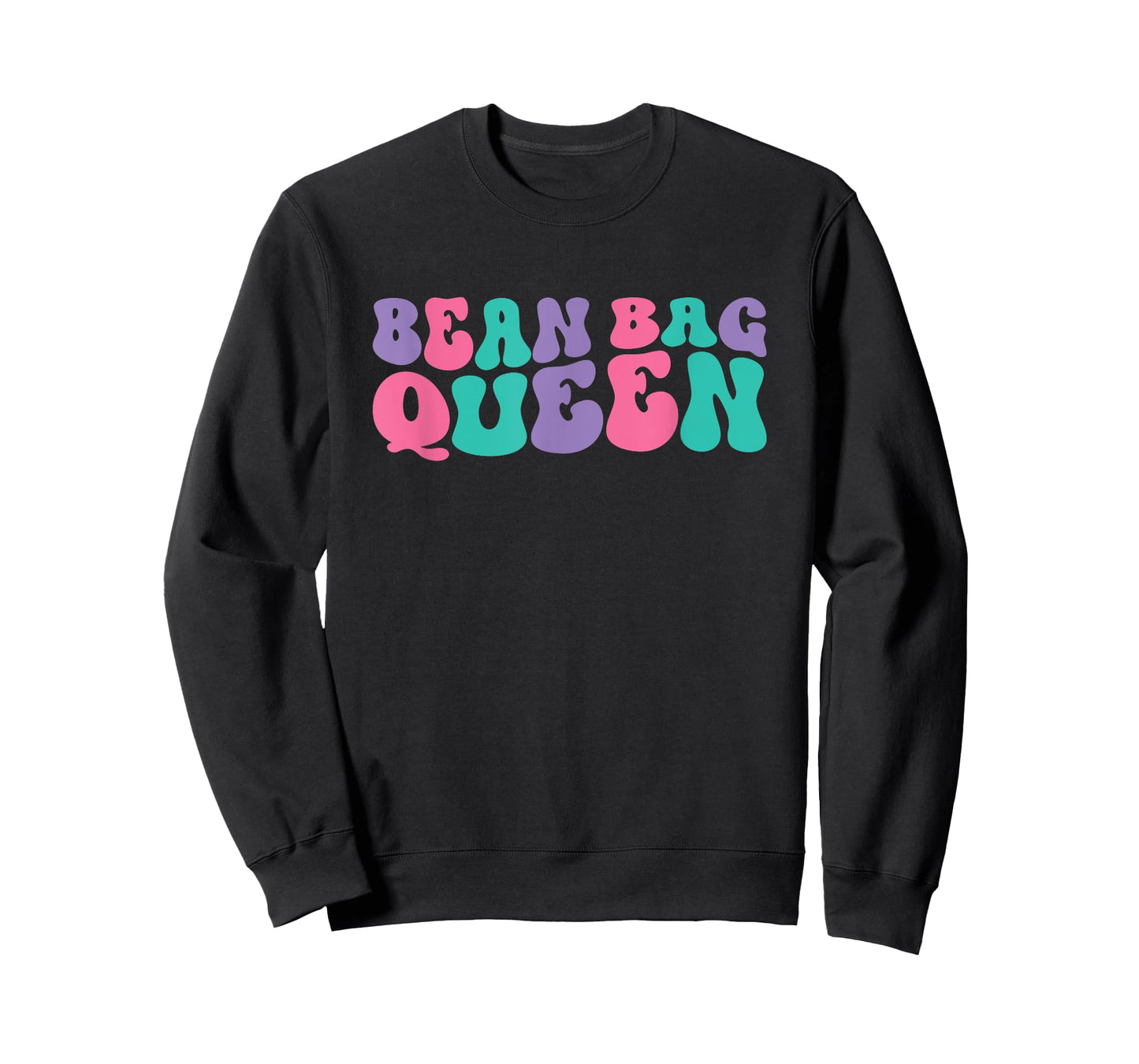 Bean Bag Queen Womens Bean Bag Toss Retro Vintage Wavy T-Shirt