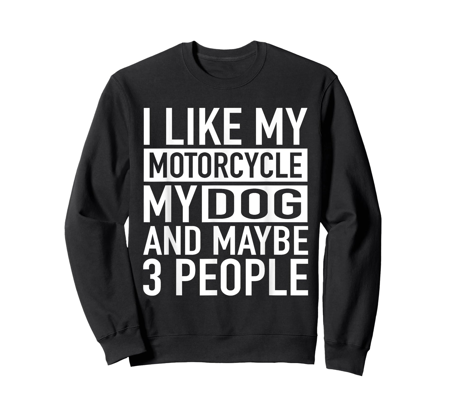 Funny Biker Shirt I like My Motorcycle, Dog & Maybe 3 People T-Shirt for Men Women