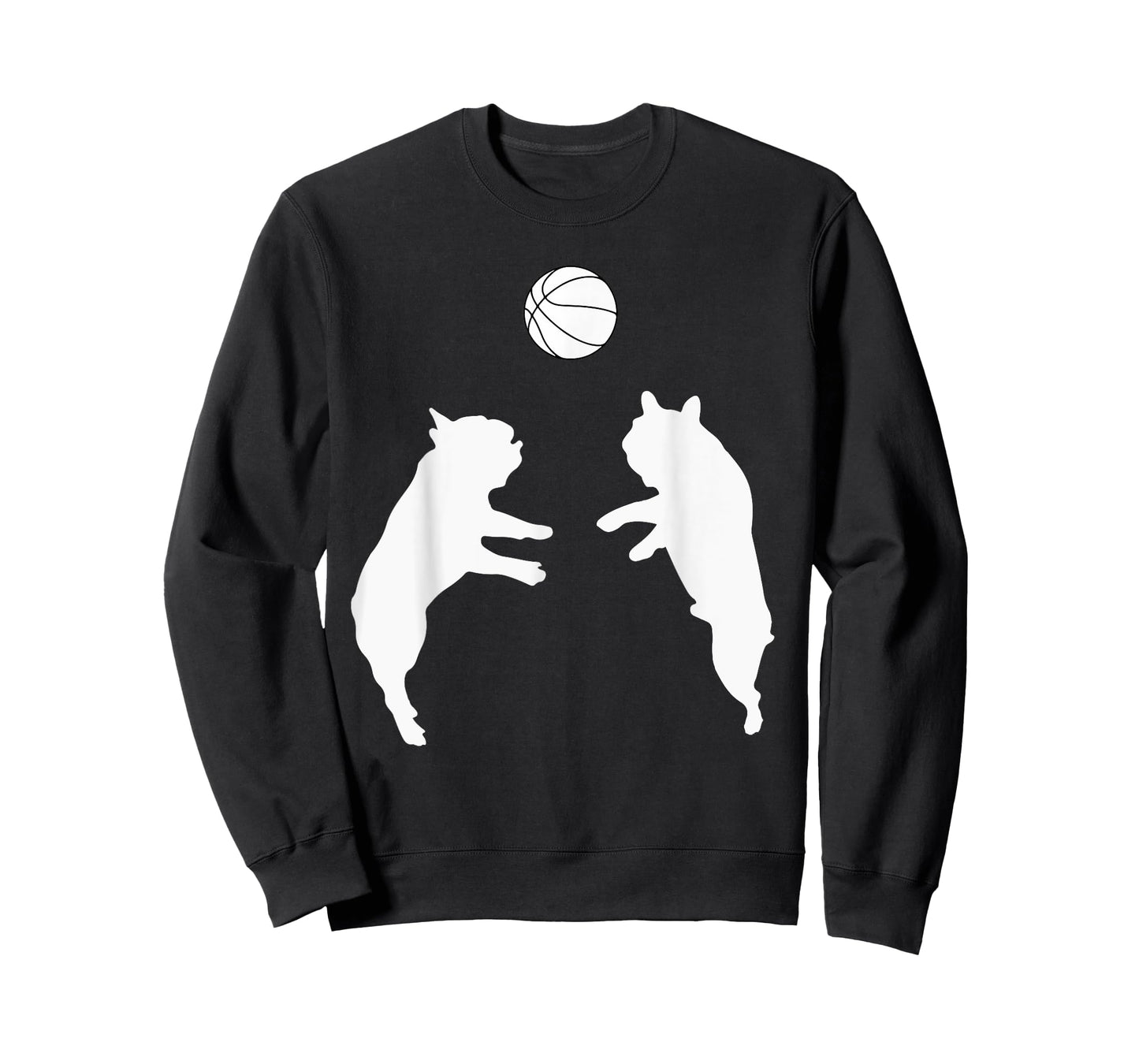 Funny Frenchie Basketball French Bulldog Puppy Playing Ball Men Women Kids T-Shirt