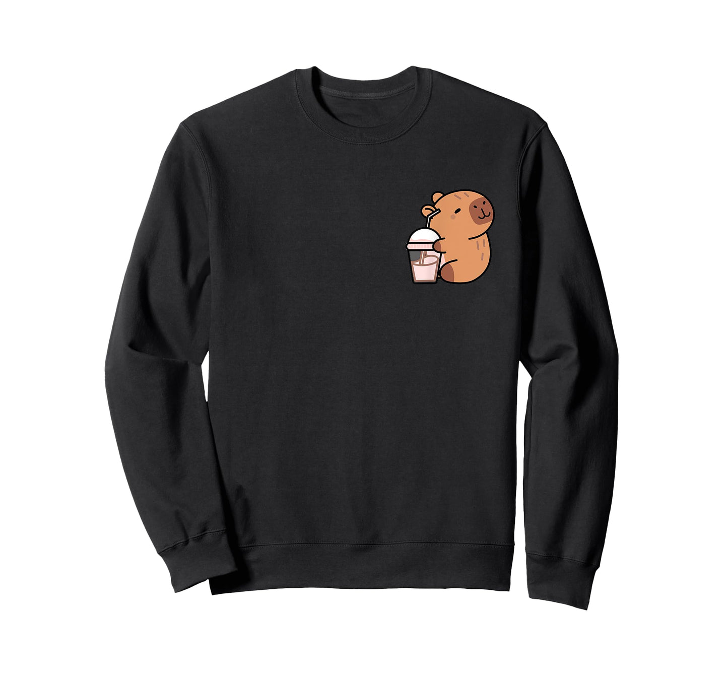 Cute Capybara Kawaii Anime Drinking Bubble Tea Lover T-Shirt