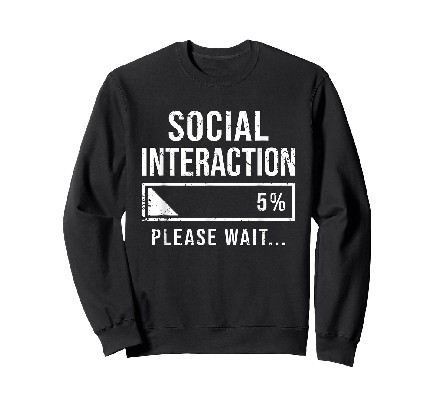 Social Battery Low Funny Introvert Loading Bar Sarcasm T-Shirt