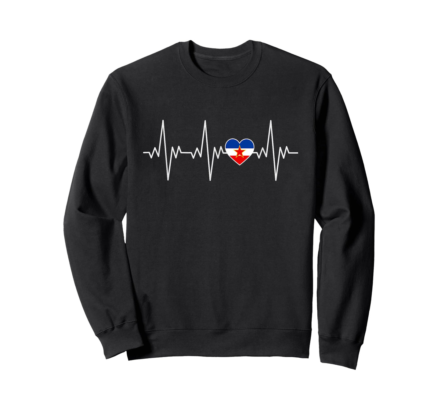 Balkan Design Jugoslavija Balkanovic gift Yugoslavia Flag Yugoslavian Frequency Pulse or Heartbeat T-Shirt
