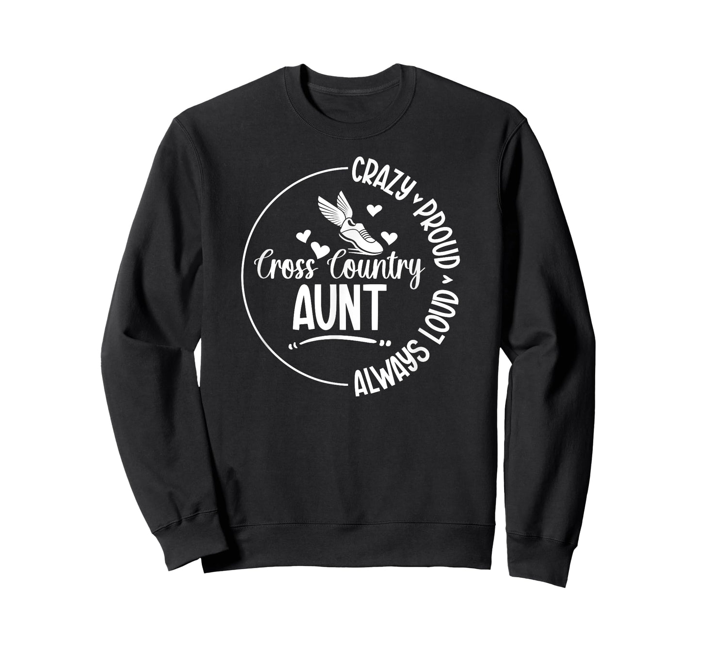 Crazy Proud Cross Country Aunt XC Aunt Cross Country Auntie T-Shirt