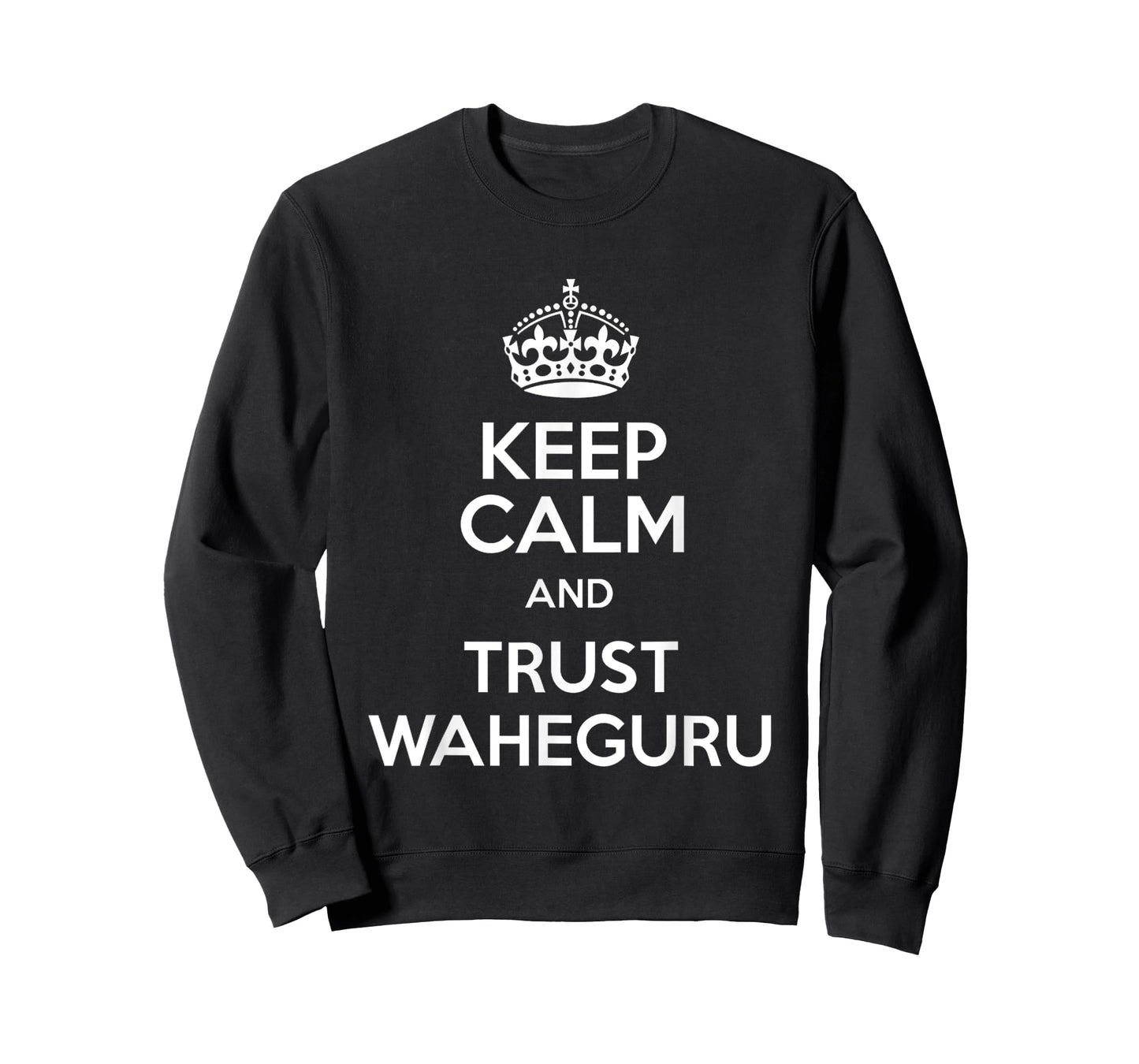 Keep Calm & Trust Waheguru Sikh Indian Gifts Punjabi T-Shirt