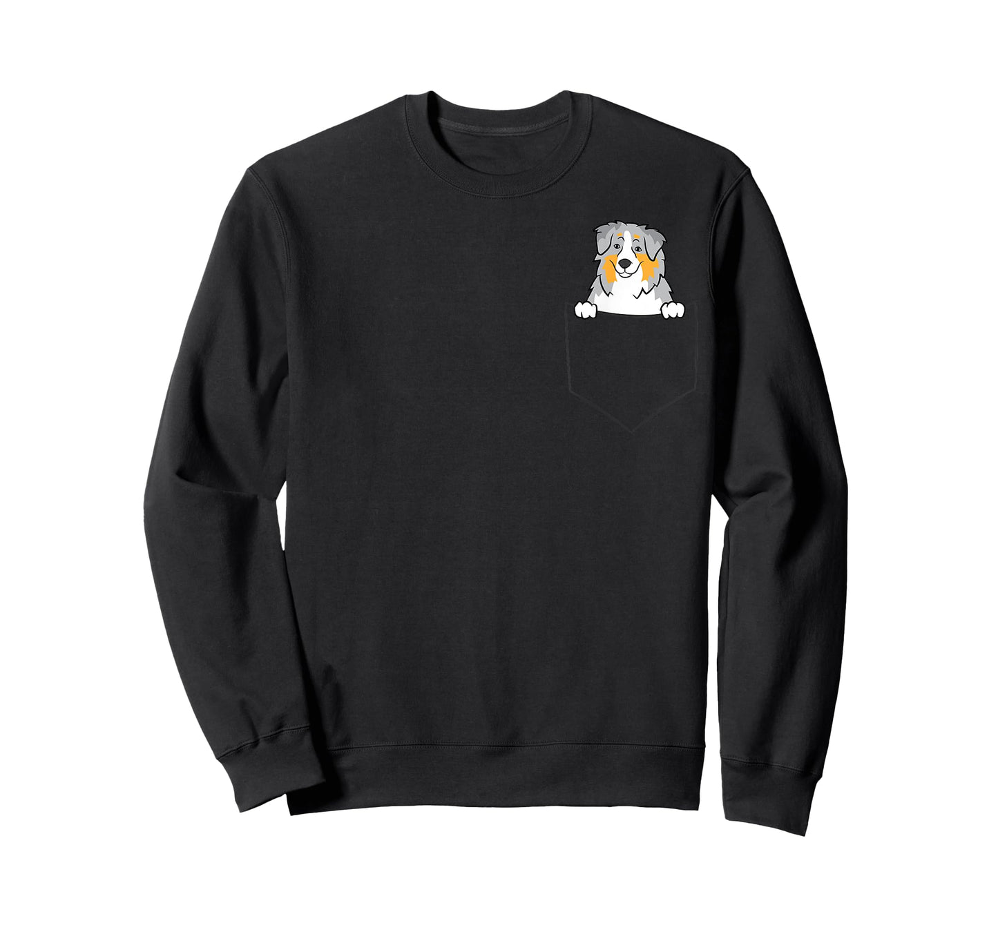 Funny Australian Shepherd Gifts Australian Shepherd In a Pocket Cute Pocket Aussie Unisex-Adults, Unisex-Kids T-Shirt