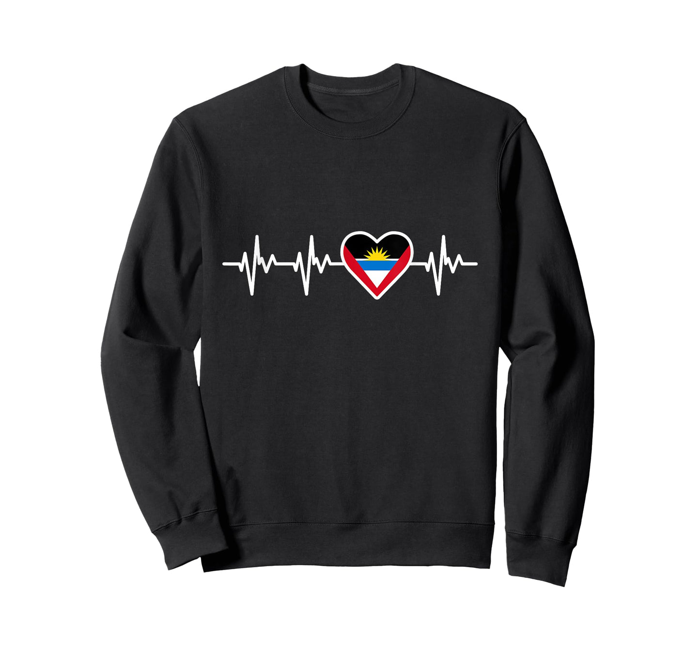 Antigua and Barbuda Flag Heartbeat Pride National Day T-Shirt