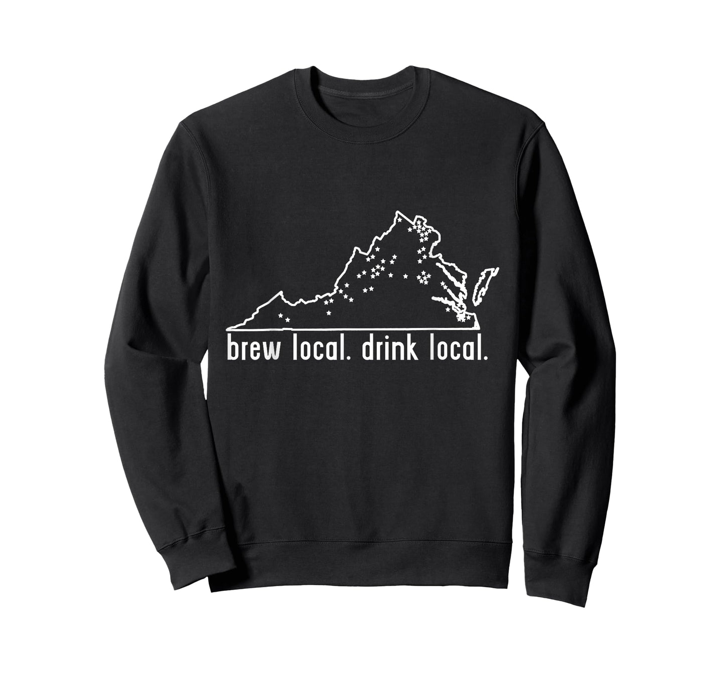 Virginia State Brewery Map - Craft Beer Graphic T-Shirt T-Shirt