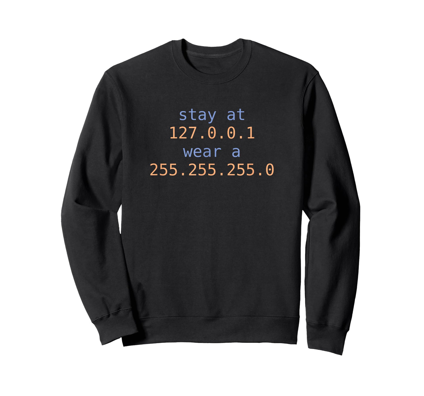 Funny Blue Orange Stay Home Monospace T-Shirt