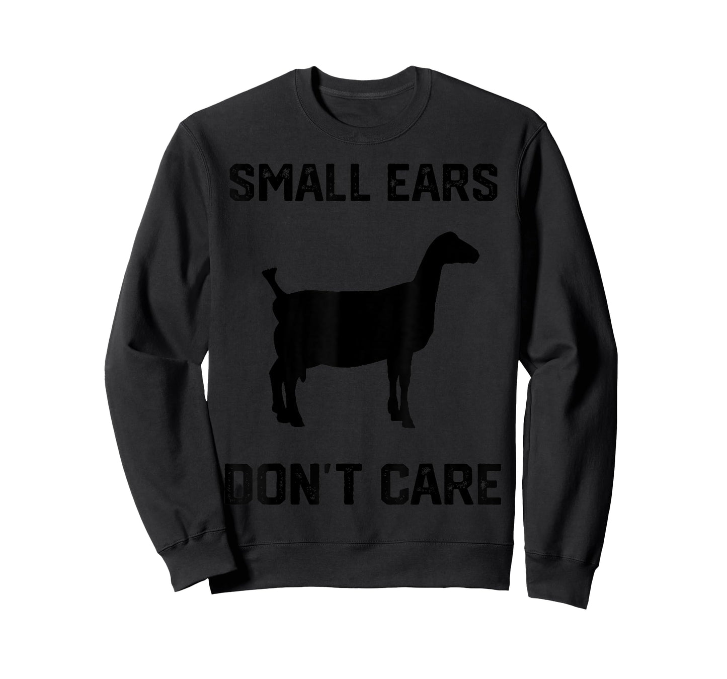 small ears don't care funny goat funny Lamancha Goat T-Shirt