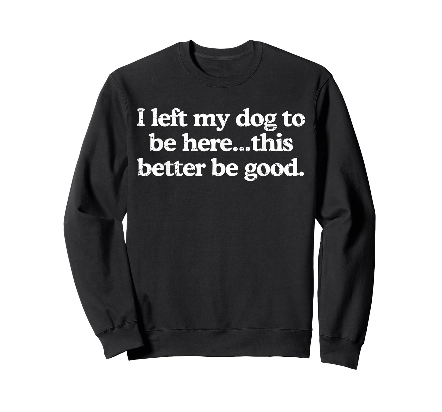 Retro I Left My Dog to Be Here This Better Be Good Funny T-Shirt for Men Women