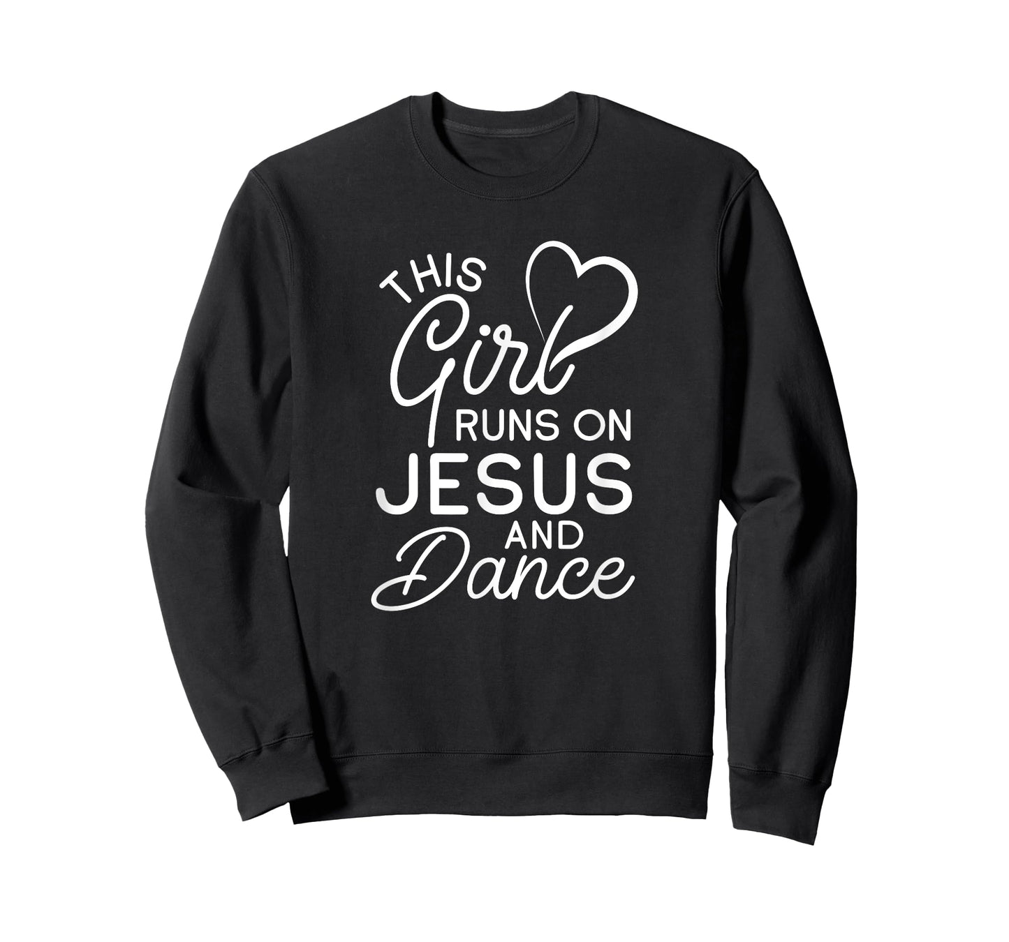 This Girl Runs On Jesus And Dance Christian Love Dancer T-Shirt