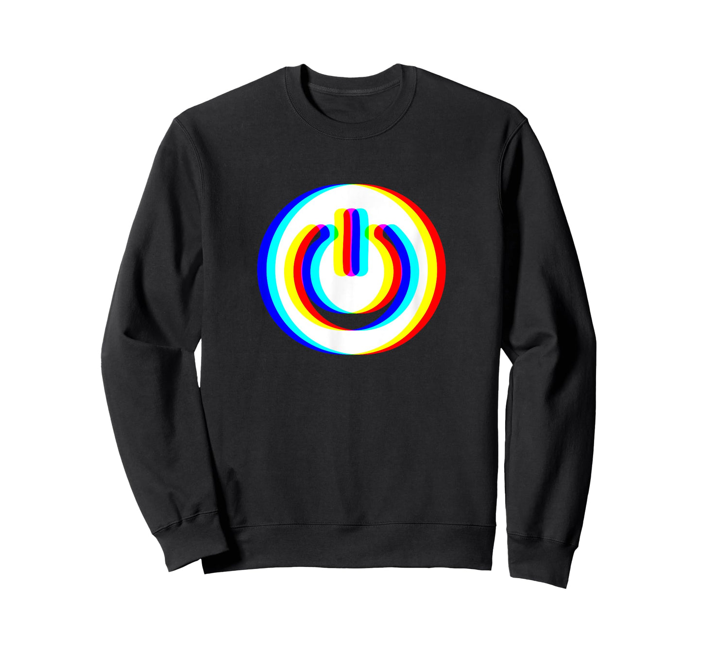Power Symbol Rainbow Techno Tech Graphic T-Shirt