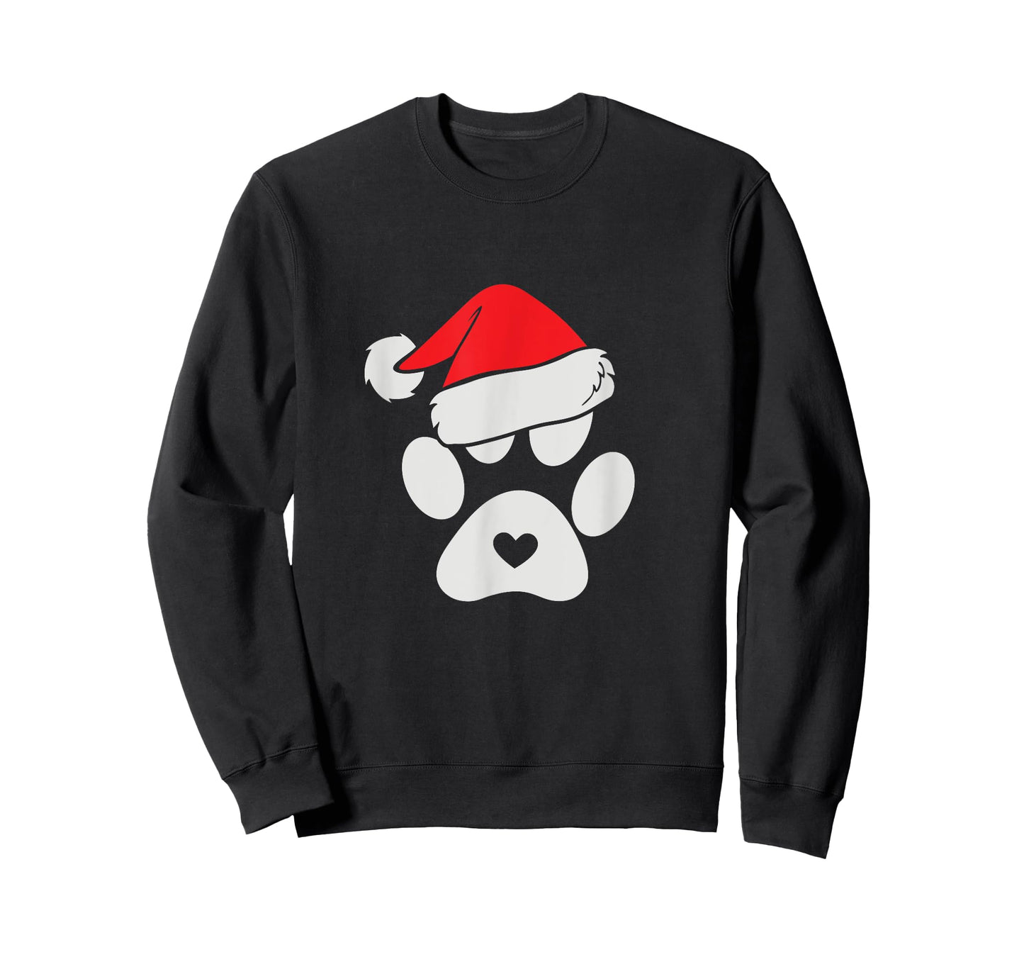 Paws Santa Hat Dog Cat Paw Christmas Pet Lover T-Shirt