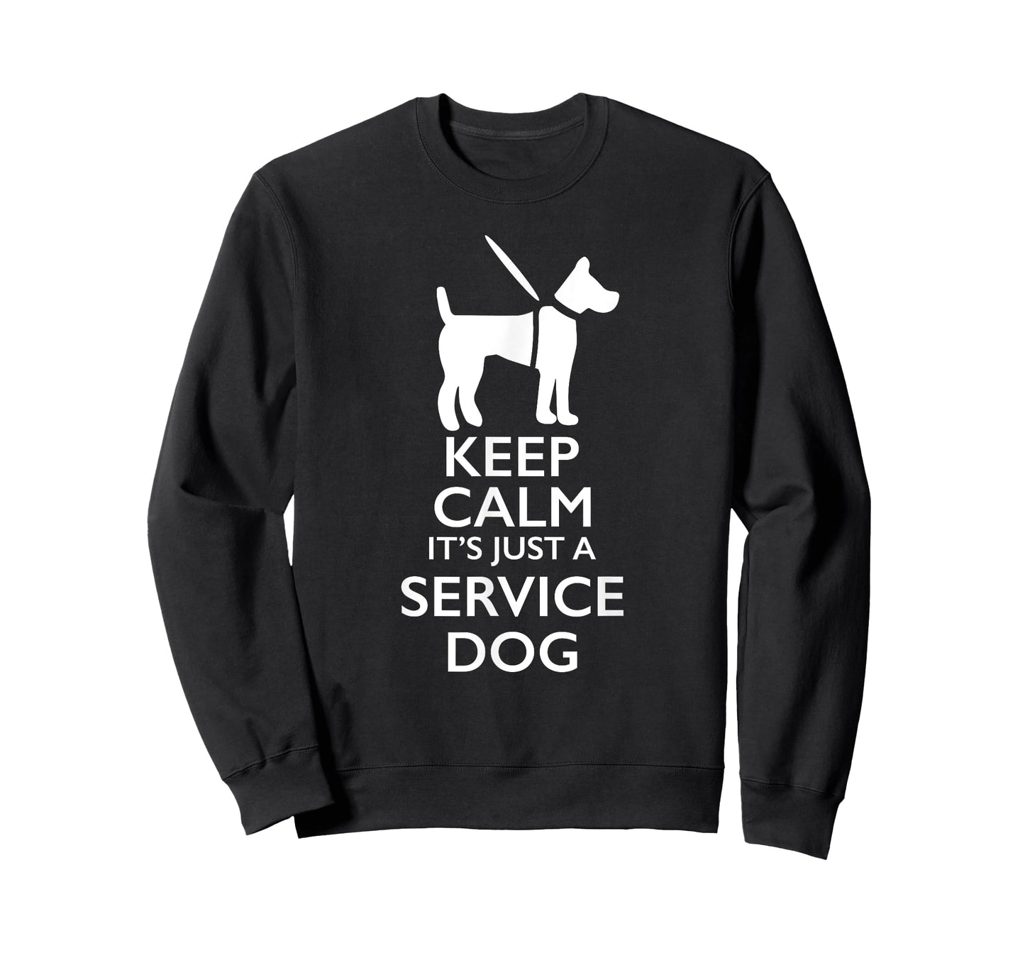 Keep Calm It's Just A Service Dog T-Shirt Men Women Girls Kids T-Shirt