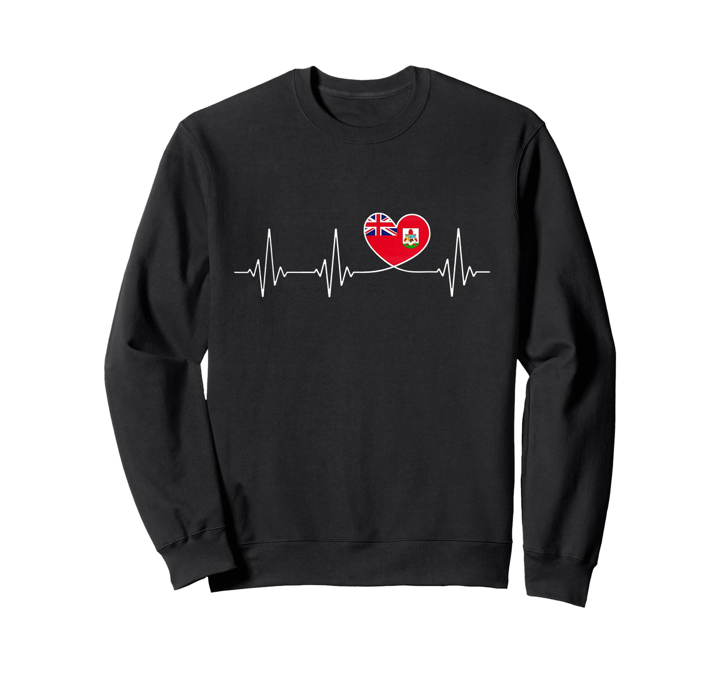 Bermuda Love Heartbeat Bermudian Flag with Heart Bermuda T-Shirt