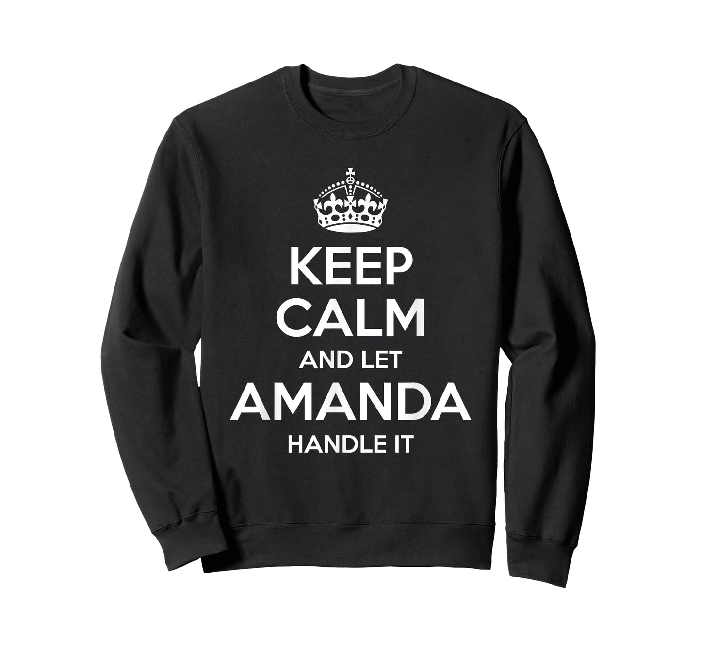 AMANDA Keep Calm Personalized Name Funny Birthday Gift Idea T-Shirt