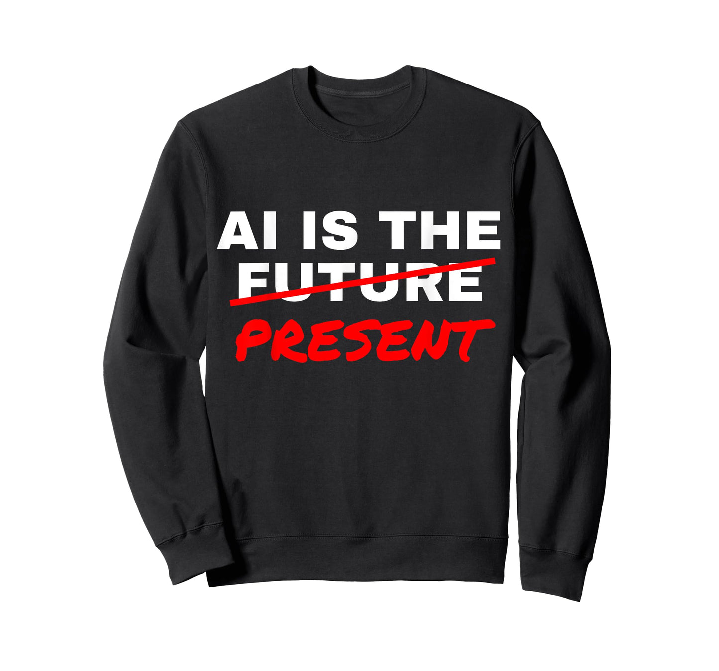 AI is The Future Strikethrough Present Engineer Specialist T-Shirt