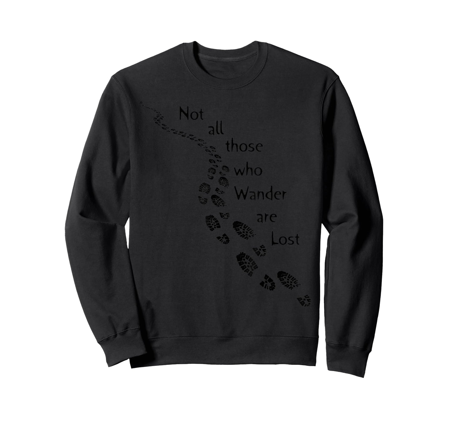 Hiker Not all those who Wander are Lost Hiking Footprints T-Shirt