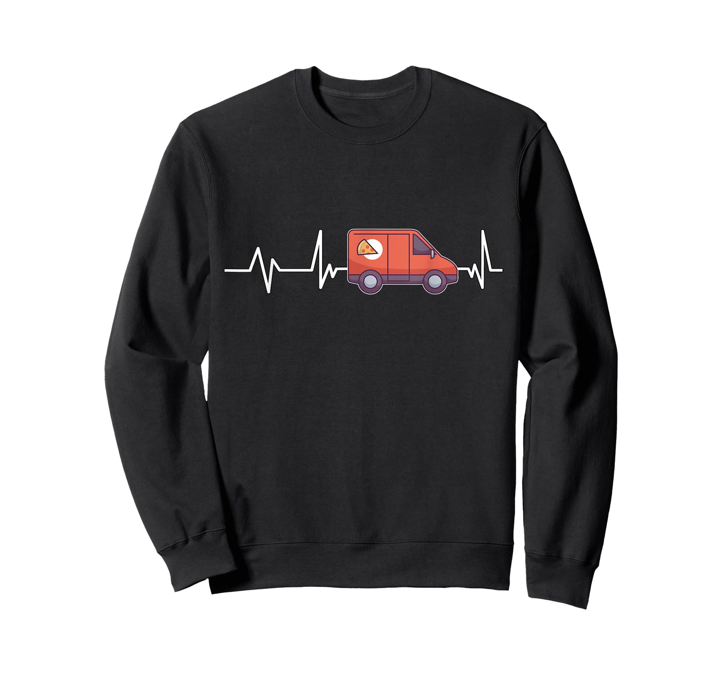 Pizza Delivery Bus Heartbeat Gift Delivery Services T-Shirt