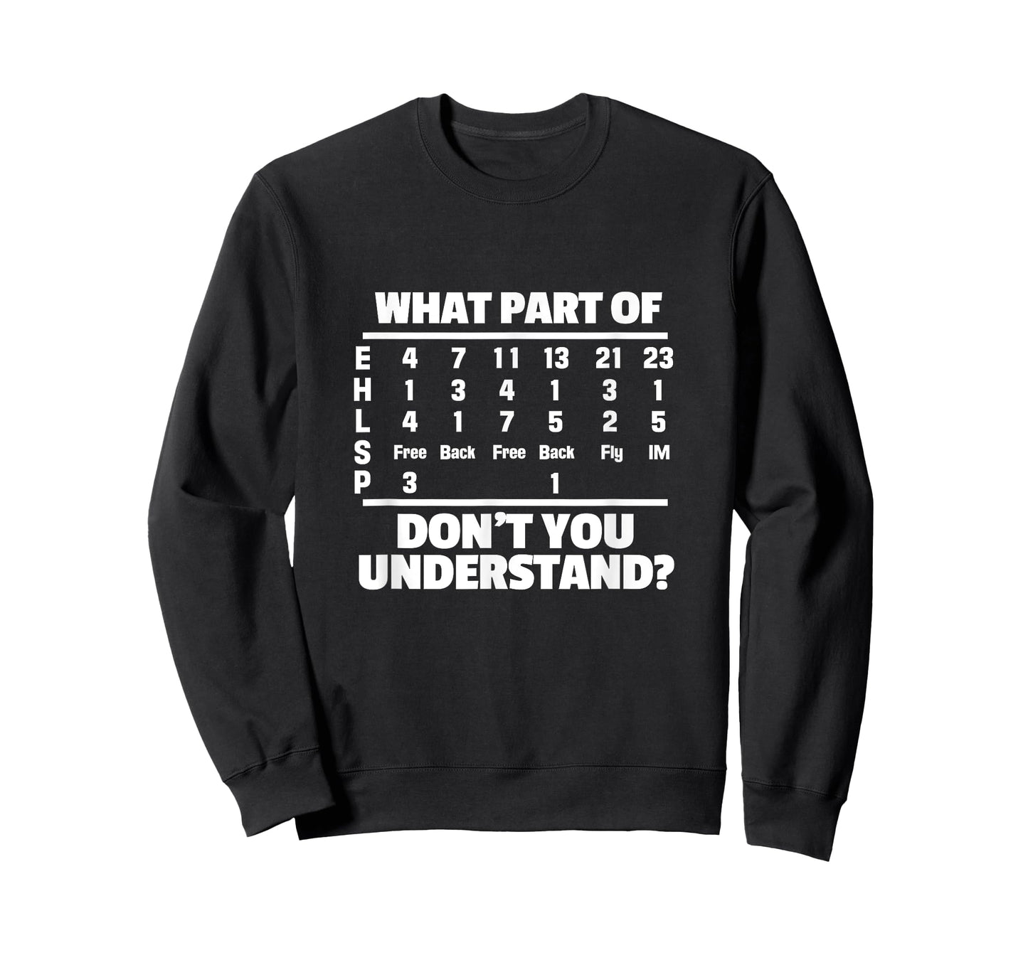 What is part of Don't You Understand? Swimming Swimmer Swimming T-Shirt