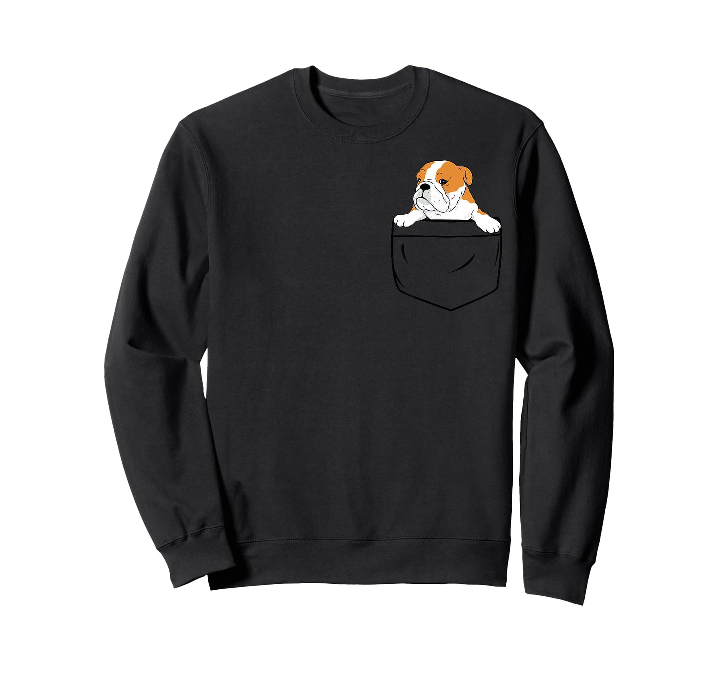 English Bulldog in Pocket Cute Pocket English Bulldog Design T-Shirt