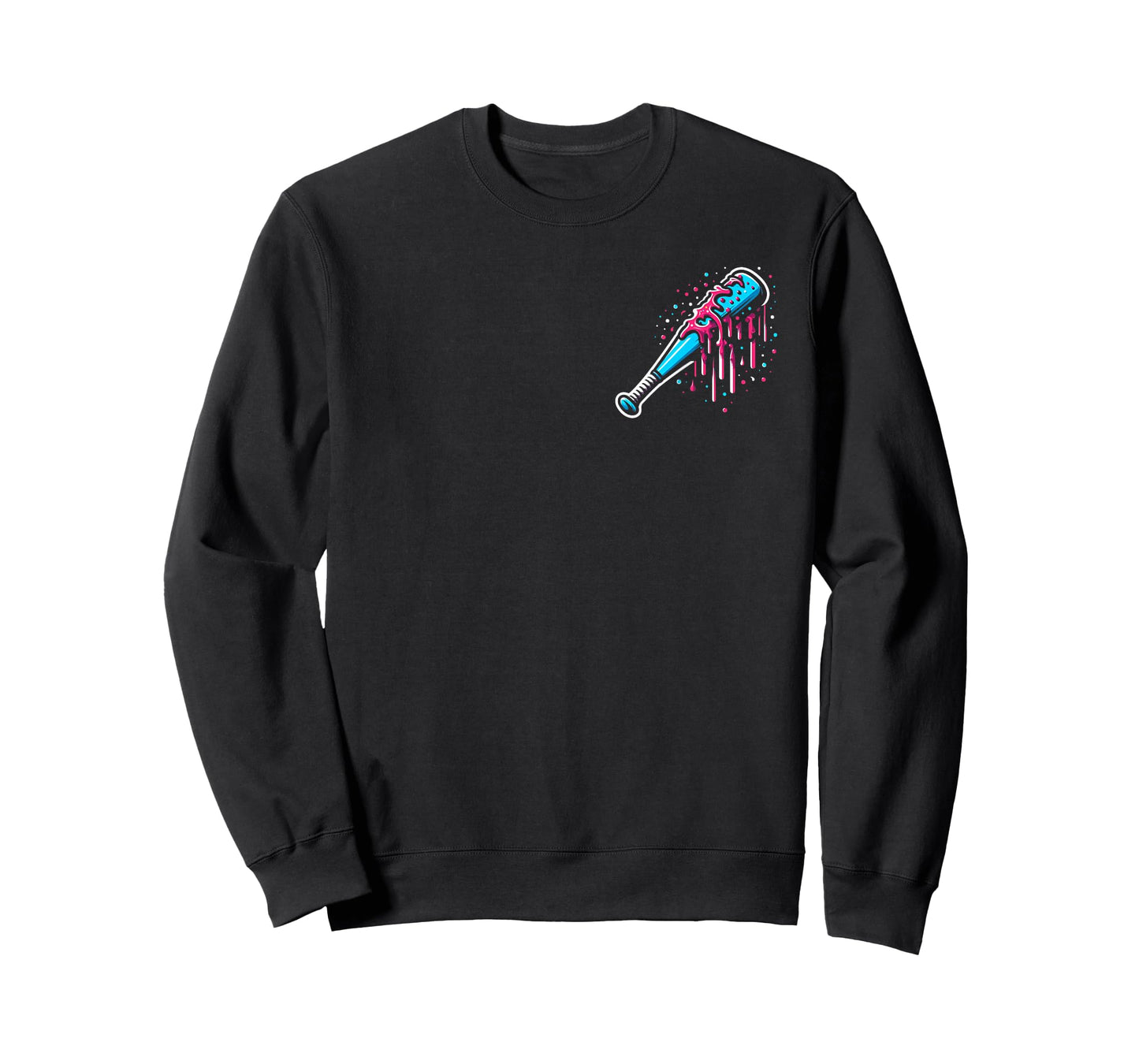 Baseball Home Plate Ice Cream Drip with Sprinkles 2 sides T-Shirt