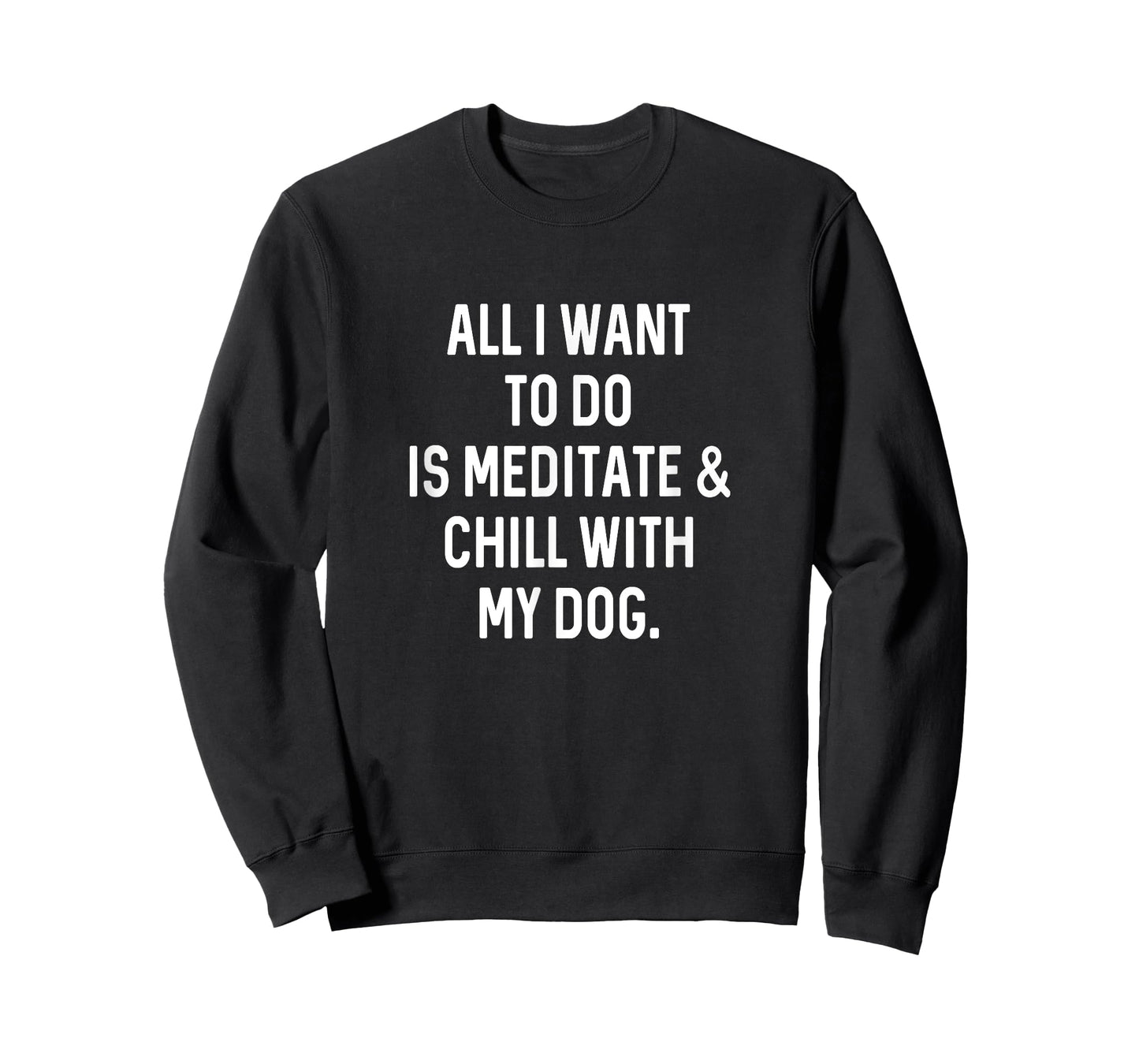 Funny Spiritual Gifts For Women Men Chill With Dog Meditate T-Shirt