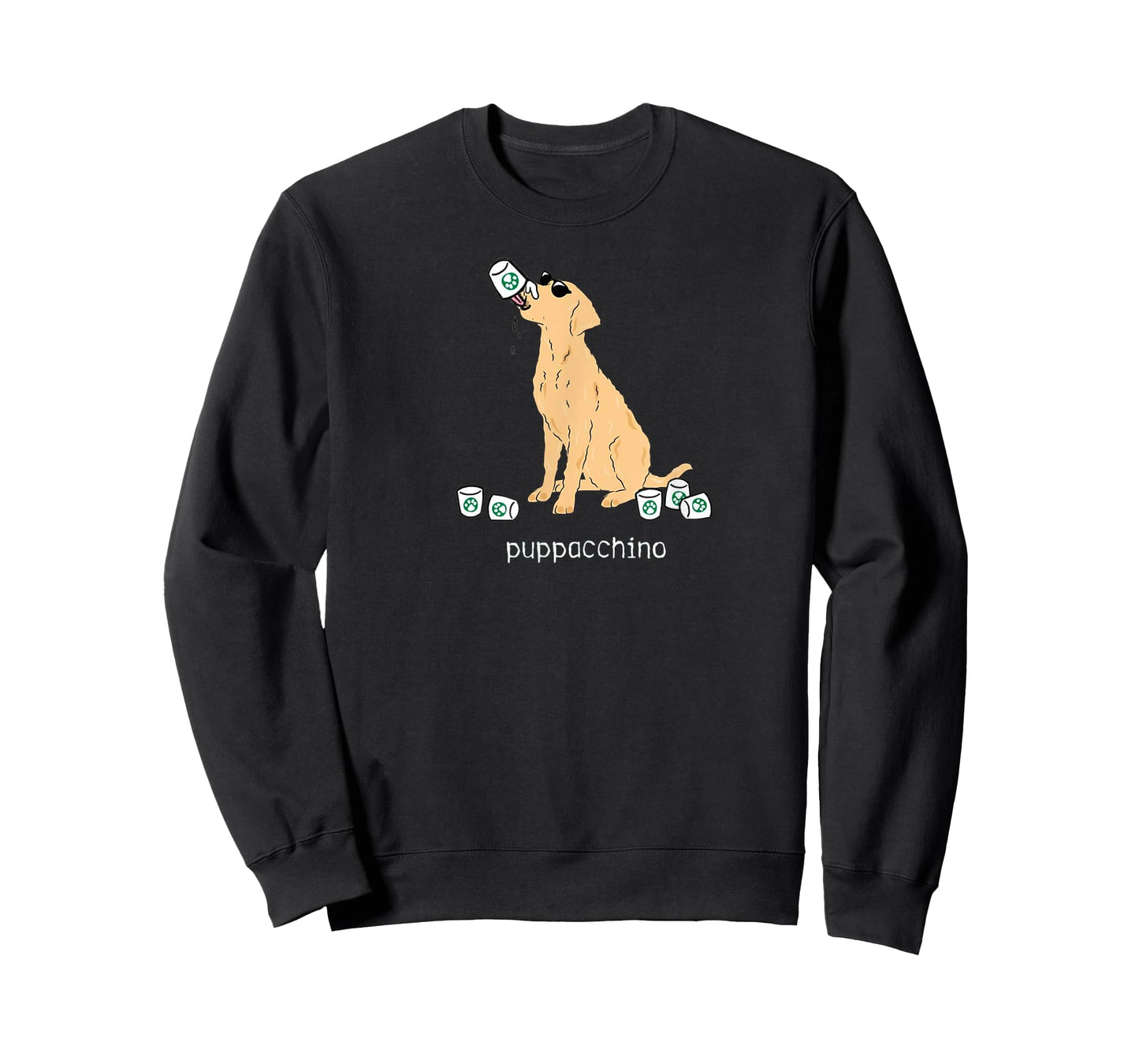 Puppachino Funny Cute Dog Pup Cup Pun Pet Owners Dog Love Men Women Kids T-Shirt