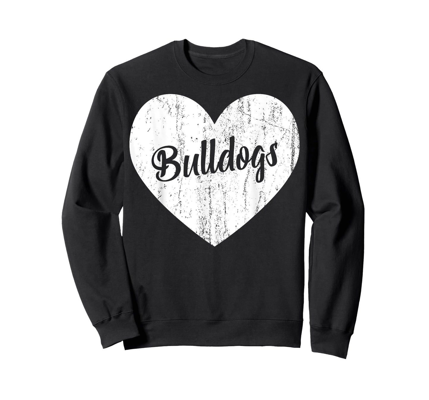 Bulldogs School Sports Fan Team Spirit Mascot Heart Gift T-Shirt